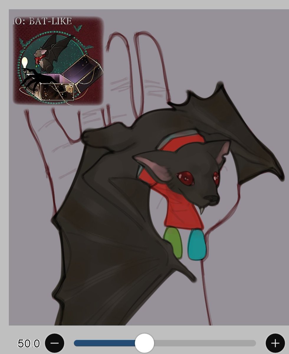 Bbearicca's tweet image. A tiny bat 🦇

#rubuska #TheMidnightWhistle
#Reverse1999 #r1999