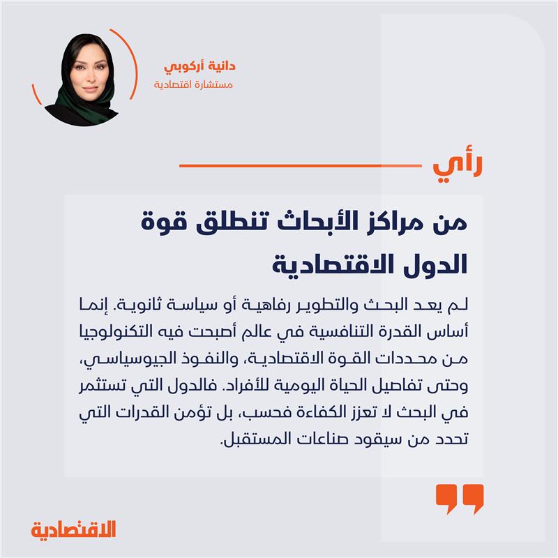 من مراكز الأبحاث تنطلق قوة الدول الاقتصادية 