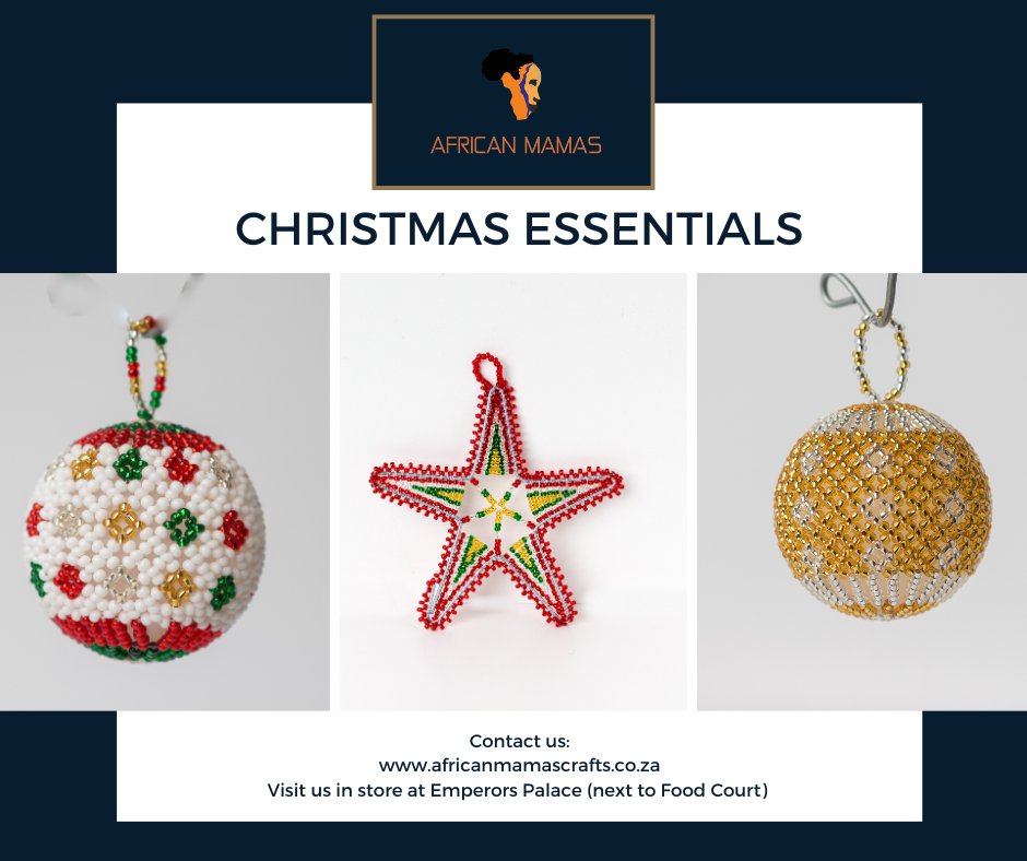 African_mamas's tweet photo. These handcrafted decorations are more than festive accents; they are keepsakes that tell stories of culture, love, and appreciation, designed to be treasured long after the season ends.
                 
 #SeasonOfAppreciation #CraftingMemories #ChristmasGifts #Thanksgiving https://t.co/0CNRZrzh7U