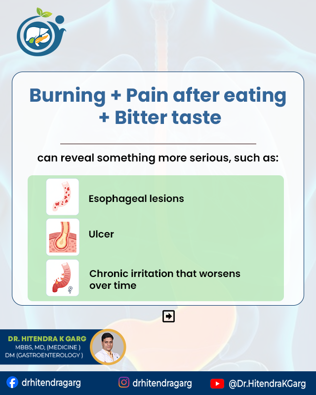 DrHitendraKGarg's tweet image. Heartburn that shows up once in a while may seem harmless.
But when it becomes a daily problem, your body is trying to tell you something.

📲 8920361841, 8920632657
Visit: drhitendrakgarg.com

#HeartburnAwareness #AcidityProblems #RefluxCare #GERD #DigestiveHealth