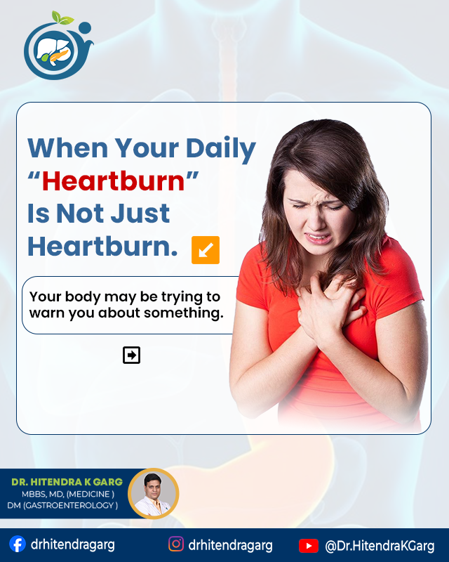 DrHitendraKGarg's tweet image. Heartburn that shows up once in a while may seem harmless.
But when it becomes a daily problem, your body is trying to tell you something.

📲 8920361841, 8920632657
Visit: drhitendrakgarg.com

#HeartburnAwareness #AcidityProblems #RefluxCare #GERD #DigestiveHealth