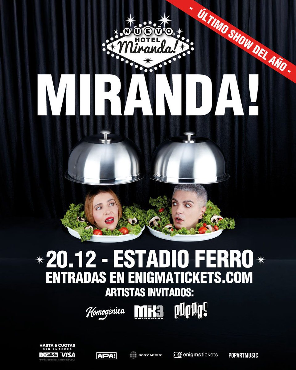 tocahomogenica's tweet image. Este sábado tenemos el honor de abrirle el show en el Estadio Ferro a nuestra banda favorita de todos los tiempos, @mirandaenvivo 🦢🩷 no podemos creer que sea real, gracias por todo. Ahí nos vemos 🐇