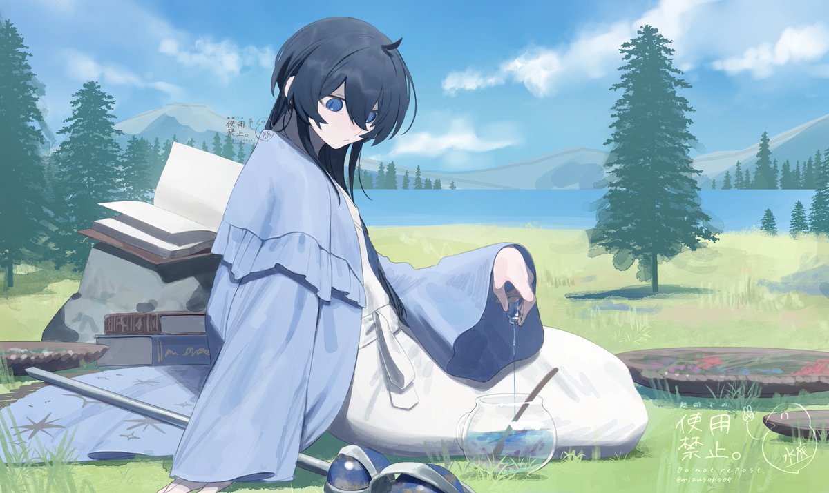 mizusoko04's tweet image. #今年一番伸びた絵ではないが個人的に気に入っている絵を貼る
空気の色の扱いが一気に上手くなった時間帯の描き分け練習の絵でした☀️