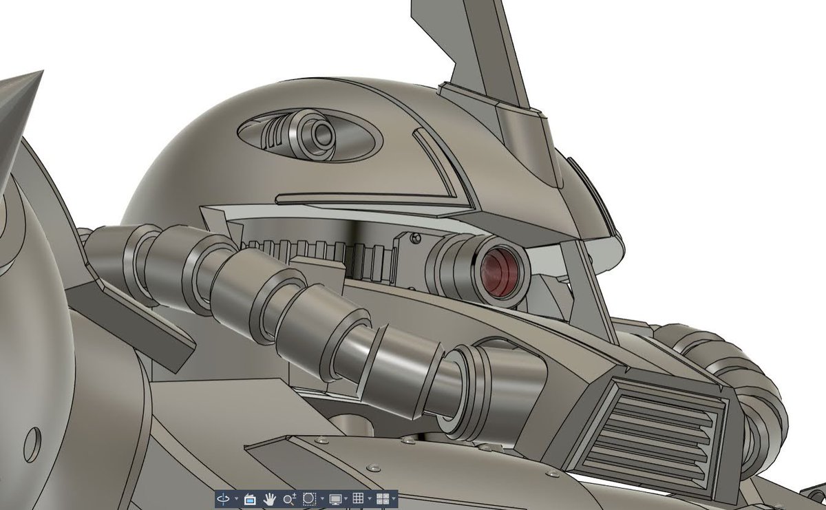 今回のグフカス
一番のお気に入りは顔つき
10年ぐらい前に作った旧ザクをリファインして作りました。