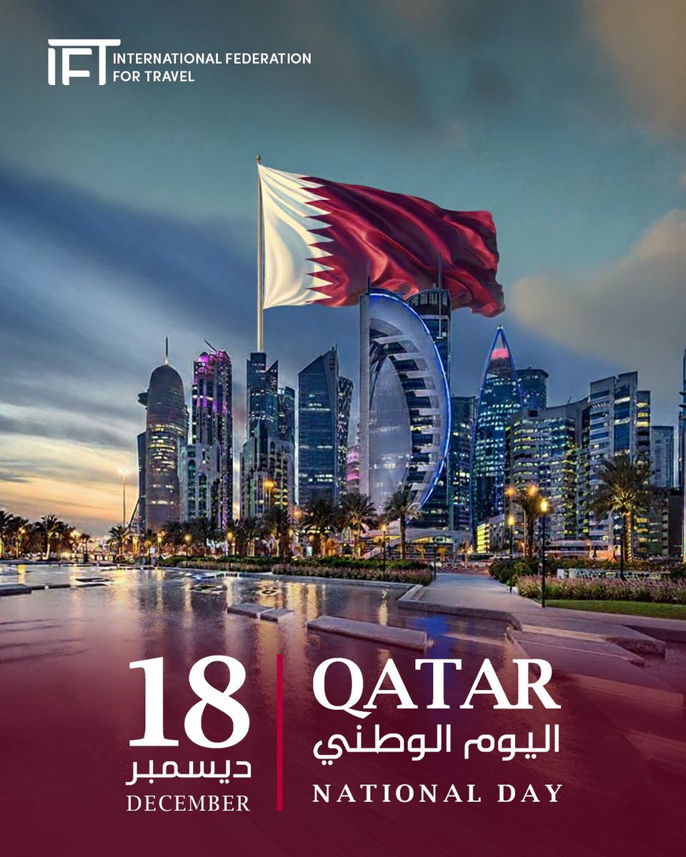 IFTmena's tweet image. في اليوم الوطني القطري
نحتفي بدولة تجاوزت التوقعات
وأصبحت وجهة سياحية جديدة تلفت أنظار العالم ✨
قطر اليوم تجربة متكاملة
ثقافة حاضرة وتطور سريع
ووجهة تترك أثرها في كل زيارة 🌍

يوم وطني سعيد لدولة قطر 🇶🇦

#اليوم_الوطني_القطري #QatarNationalDay
#VisitQatar #QatarTourism…