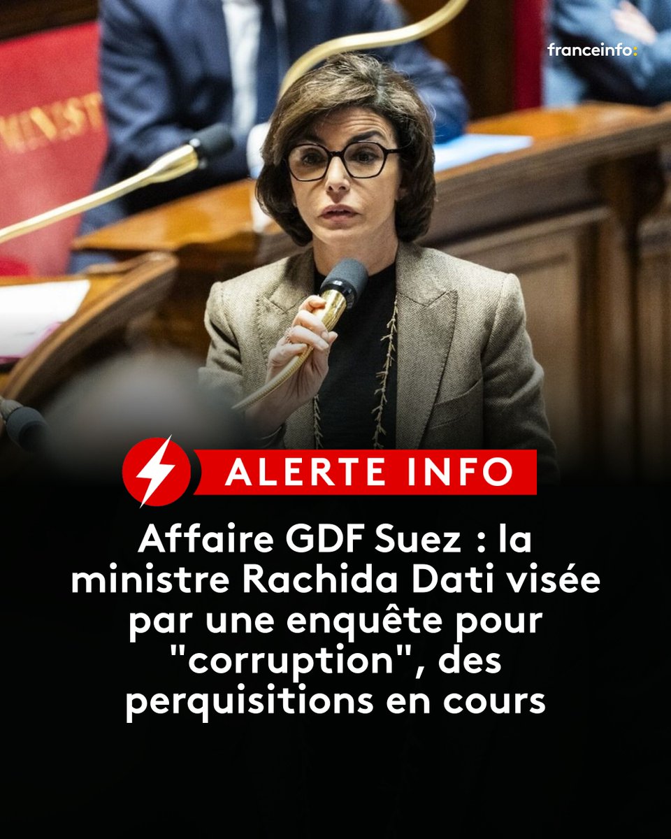 franceinfo's tweet image. ⚡ ALERTE INFO :

Selon "Complément d'enquête" et "Le Nouvel Obs", cette opération s'inscrit dans une série de perquisitions menée par l'Office central de lutte contre la corruption. Le Parquet national financier a saisi deux juges d'instruction pour faire la lumière sur la…