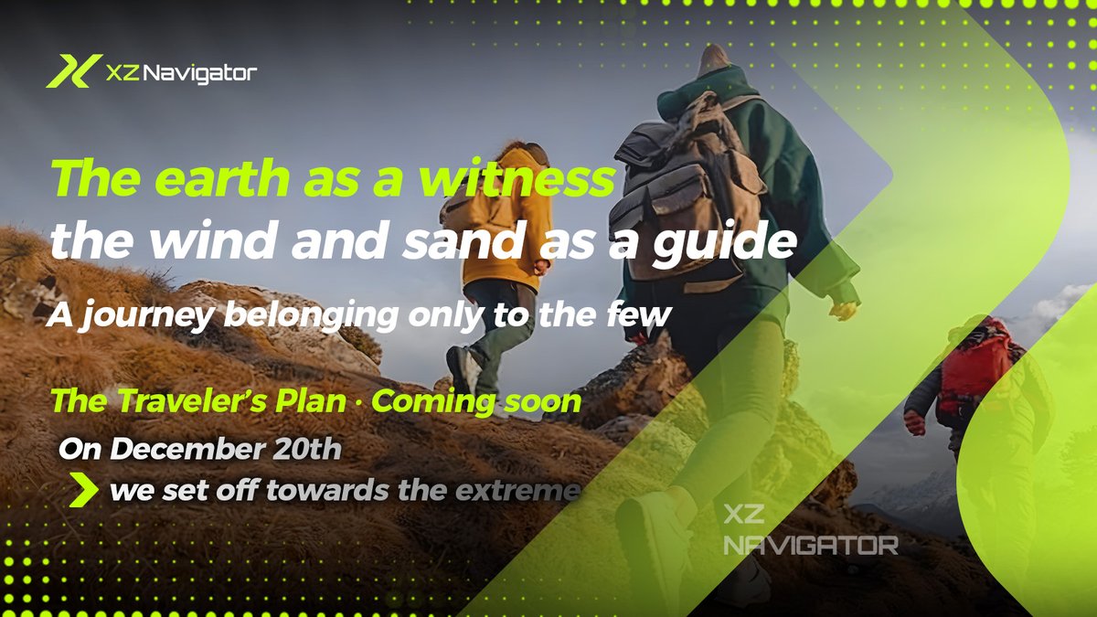 XZ_Navigator's tweet photo. π Witnessed by the earth, guided by the wind and sand
βοΈ A journey for the few
πΆββοΈ XZ Navigator Β· Coming Soon
π
December 20 β Step into the extreme
#XZNavigator #Web3Adventure #EliteExpedition #TrailToTheEdge π₯ https://t.co/HlqbmPpQry