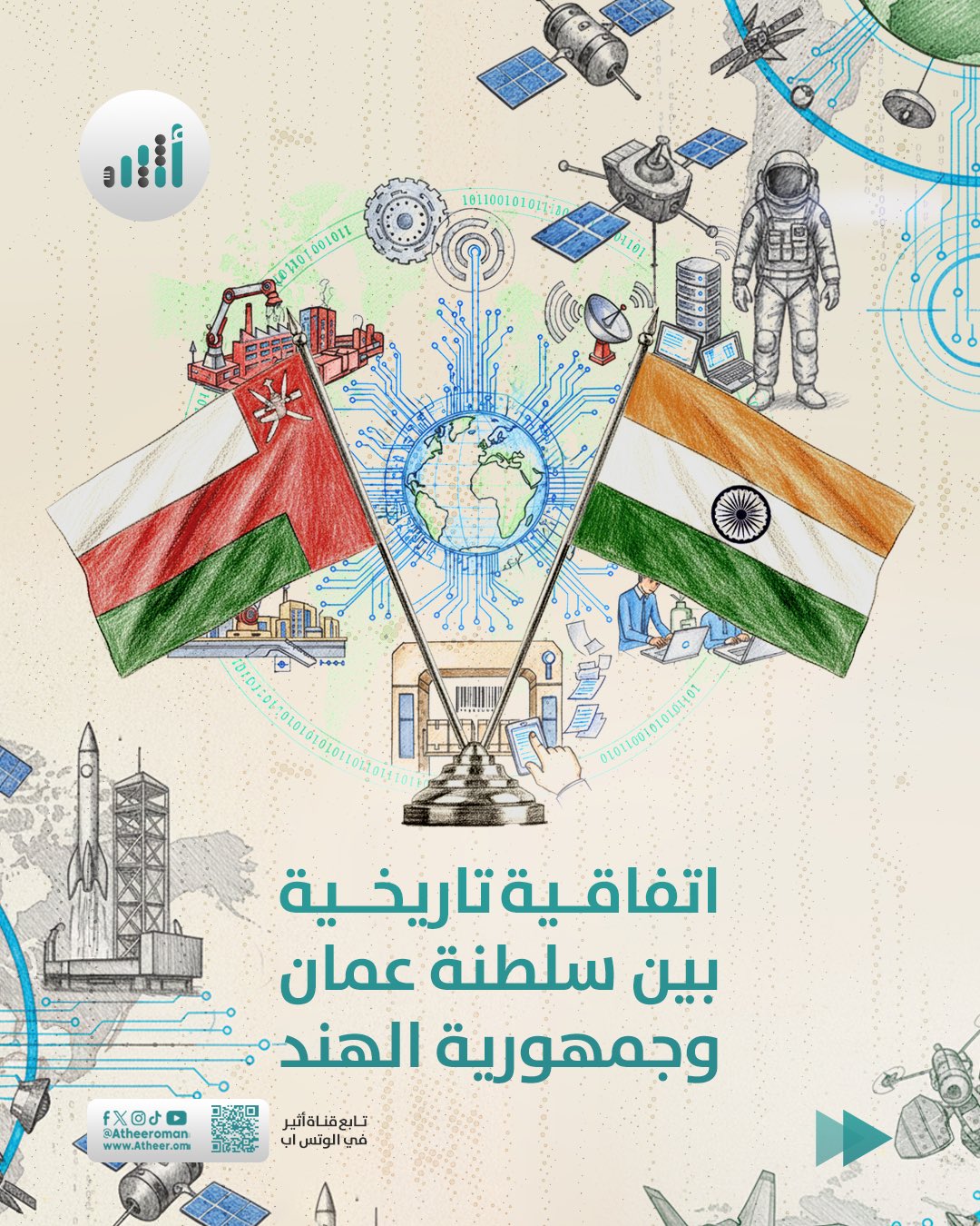 أثير| اتفاقية تاريخية بين سلطنة عمان وجمهورية الهند. تعرف عليها عبر هذه السلسلة 