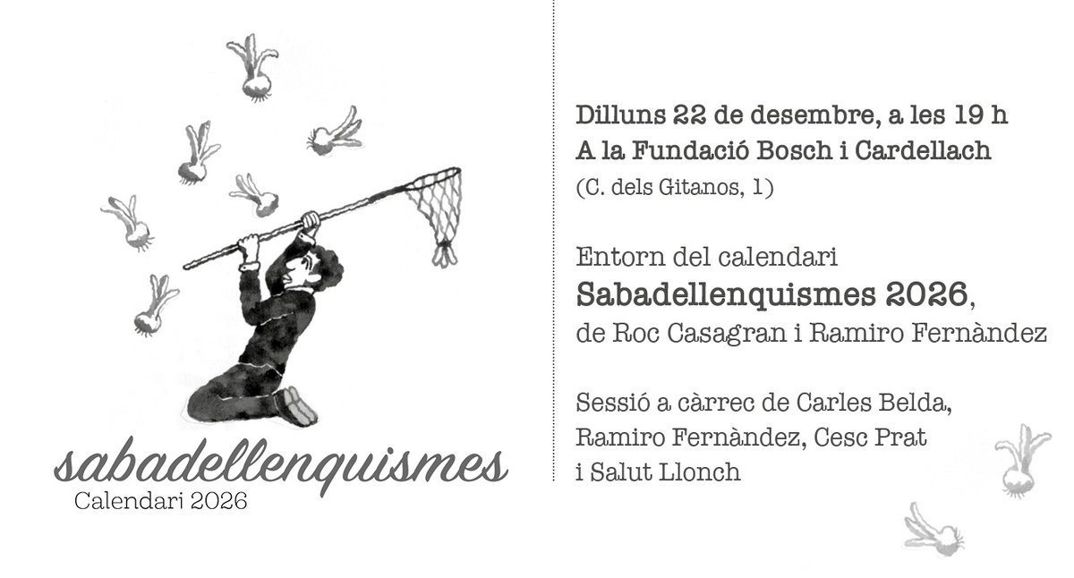 Amb el #Belda, parlarem del calendari que hem fet amb el <a href="/roccasagran/">Roc Casagran</a> i el #RamiroFernàndez. Serà dilluns, a les 19 h, al c. dels Gitanos, 1.