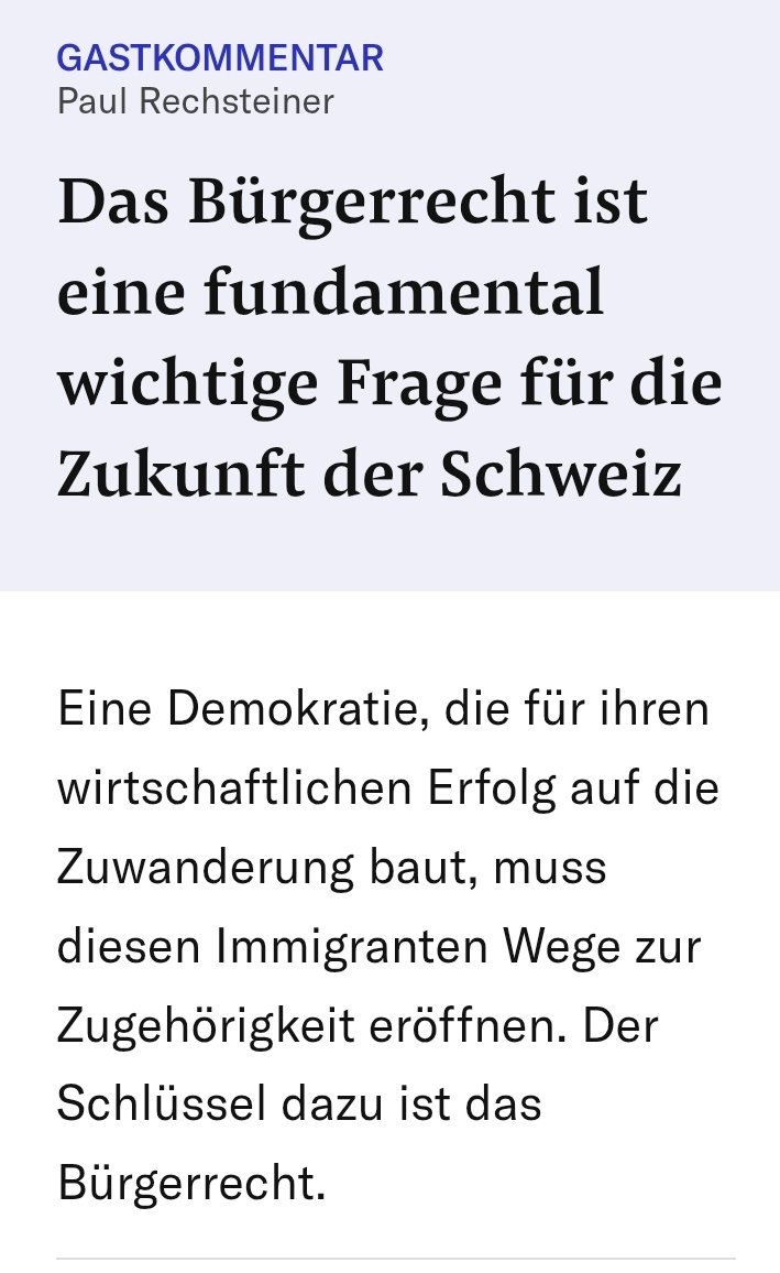 Es wird leider auch hier um den heissen Brei geschrieben 

Der zentrale Punkt der #Einbürgerungsinitiative ist die weitgehende Abschaffung der Integrationskriterien (z.B. Teilnahme am Wirtschaftsleben, Beachten der Rechtsordnung, Respektieren der Werte der Verfassung...)

"Die