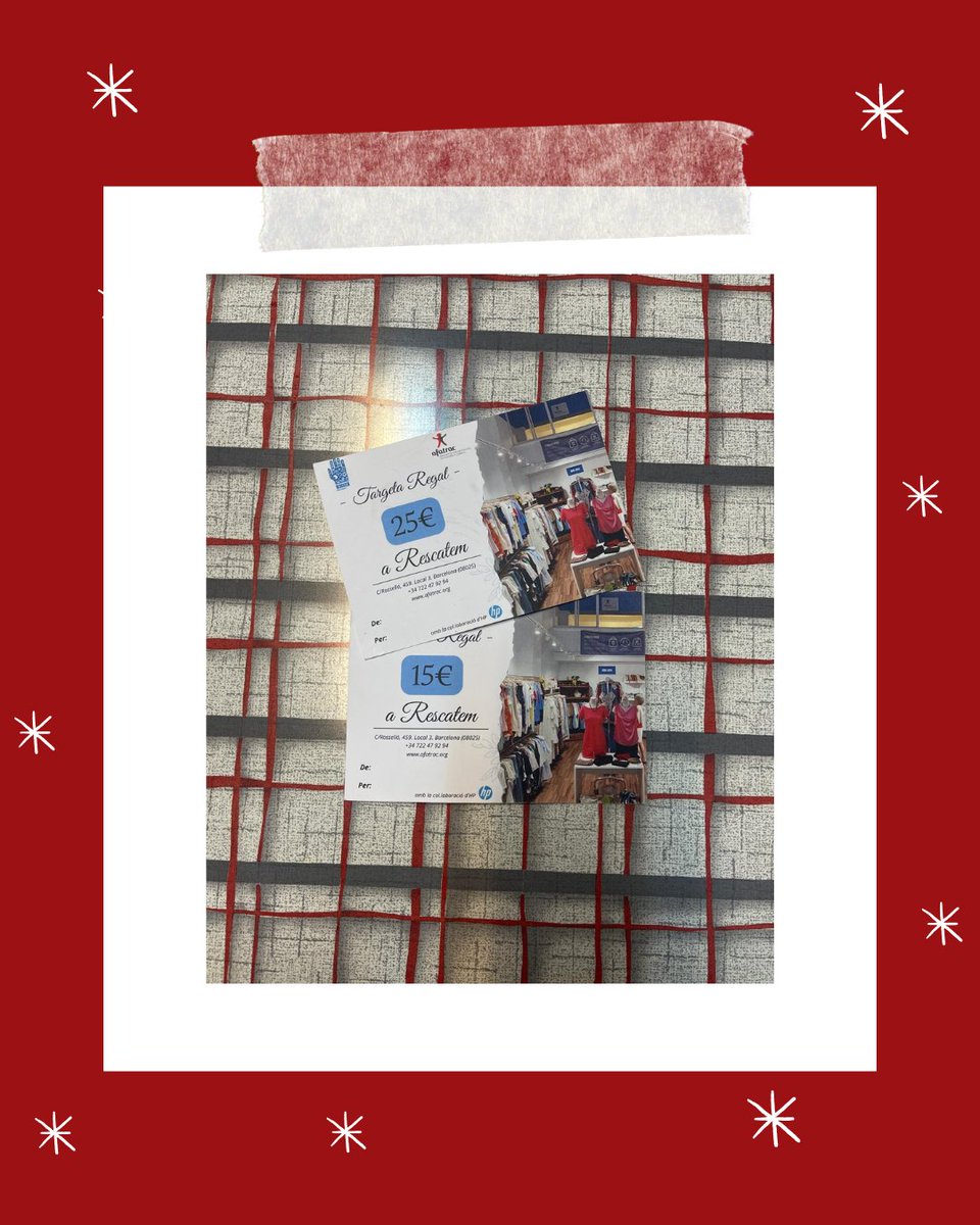 afatrac's tweet photo. 🎄 Aquest Nadal, fes que els teus regals tinguin valor social! A #Rescatem hi trobaràs:

👕 Roba de segona mà
🧥 Roba nova
✨ Roba premium
👜 Complements fets a mà
🎁 Articles personalitzats
💌 Vals regal

👉 Aquestes festes compra amb sentit i dona oportunitats. https://t.co/5uIOJS5eT5