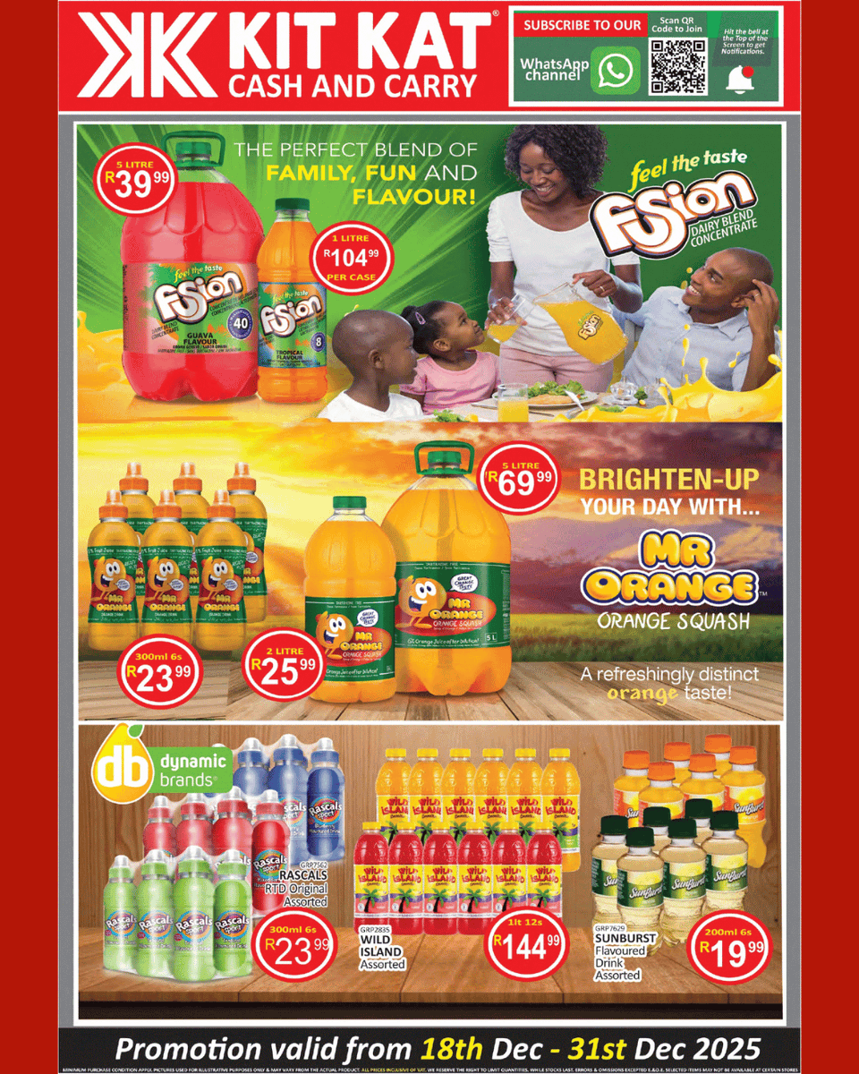 KitKatGroupSA's tweet image. Traders, it’s your time to stock up. 🛒
For the next two weeks, enjoy deals designed to keep your shelves full and your margins happy.

Valid at Pretoria West, Silverton, Kliptown, Benoni, Mamelodi Thembisa &amp;amp; Mabopane
T’s &amp;amp; C’s Apply