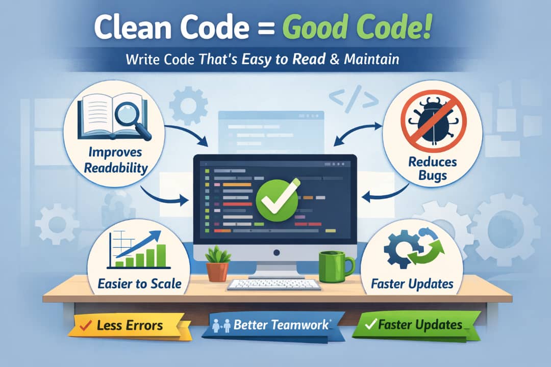 RaflinkInsight's tweet image. Clean code isn’t just about working apps, it’s about readable and maintainable solutions. At Raflink Insight, we write code for clarity and scale. Stay tuned for our upcoming Frontend Dev virtual class.

#RaflinkInsight #FrontendDevelopment #CleanCode #WebDev #DevTips