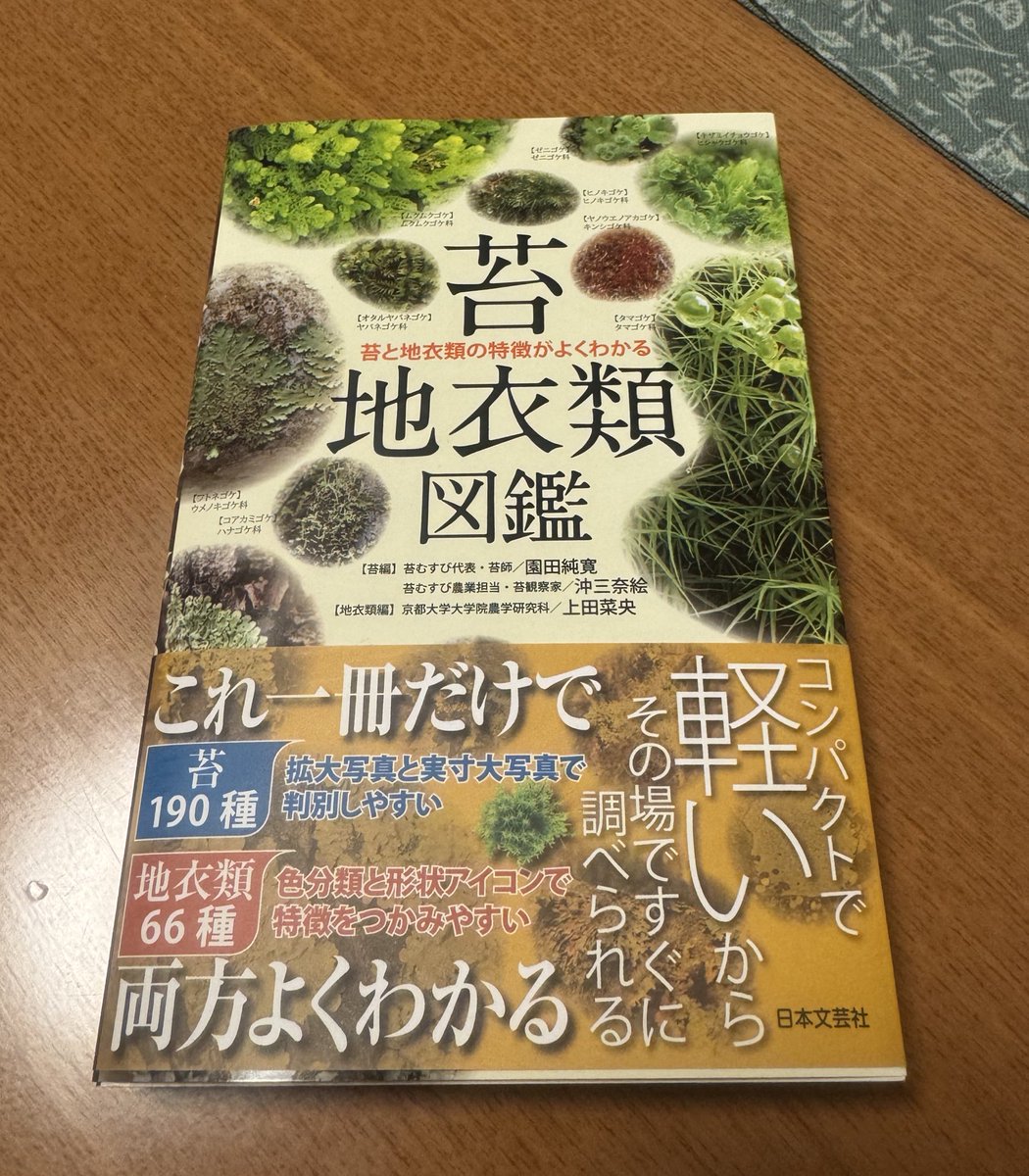 今日発売の『苔・地衣類図鑑』
帰っらポストに届いてました〜！
Amazonで予約しておいて良かった😄