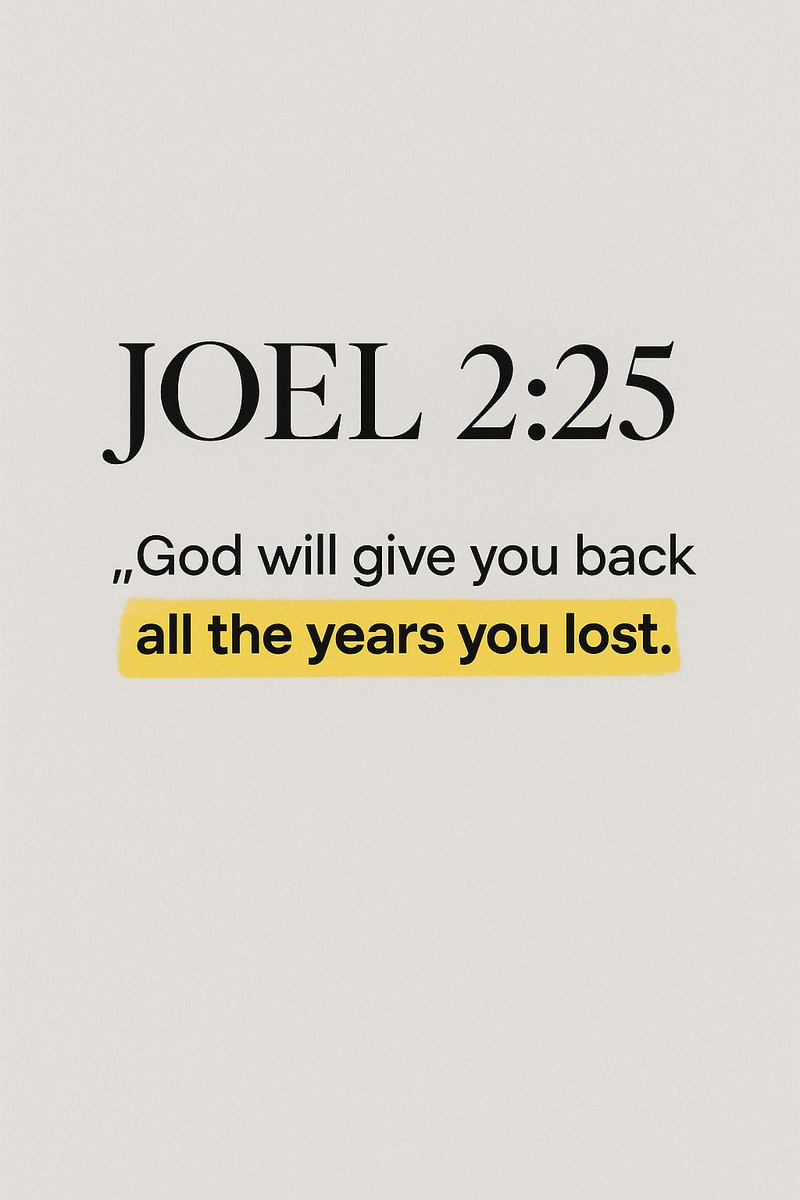TheBibleReels's tweet photo. “Take heart—our King Jesus restores what was lost, for He promises to repay the years the locusts have eaten (Joel 2:25), and in Him all things are made new (2 Corinthians 5:17) 🙌🕊️✨” https://t.co/mo1bGXbnxU