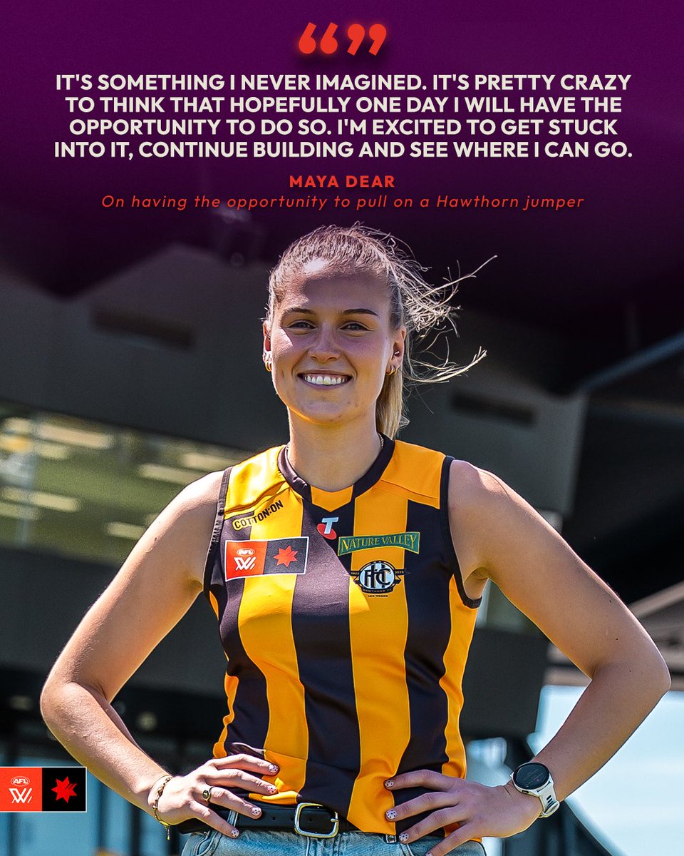 From a basketball background to donning the brown and gold 🏀

Hawthorn father-daughter draftee Maya Dear chats to <a href="/DylanBolch/">Dylan Bolch</a> about how she became an AFLW player: afl.com.au/news/1460809