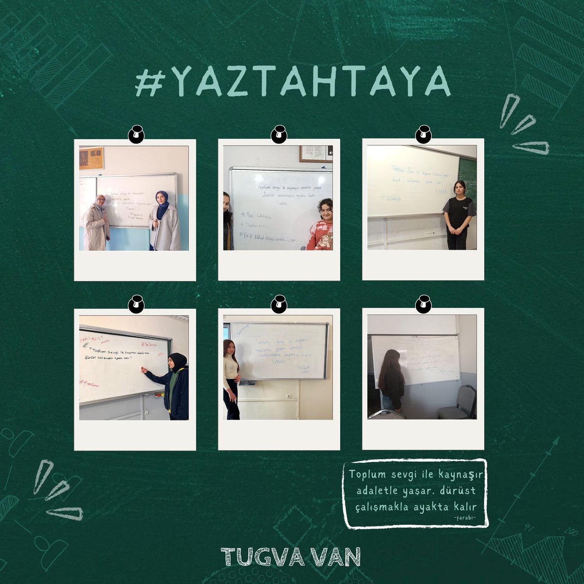 Toplum sevgi ile kaynaşır
adaletle yaşar. dürüst çalışmakla ayakta kalır
                                                            -Farabi-

Bu Hafta #YazTahataya Van 😎🚀

<a href="/hamzasgnc/">Hamza Sığınç</a>