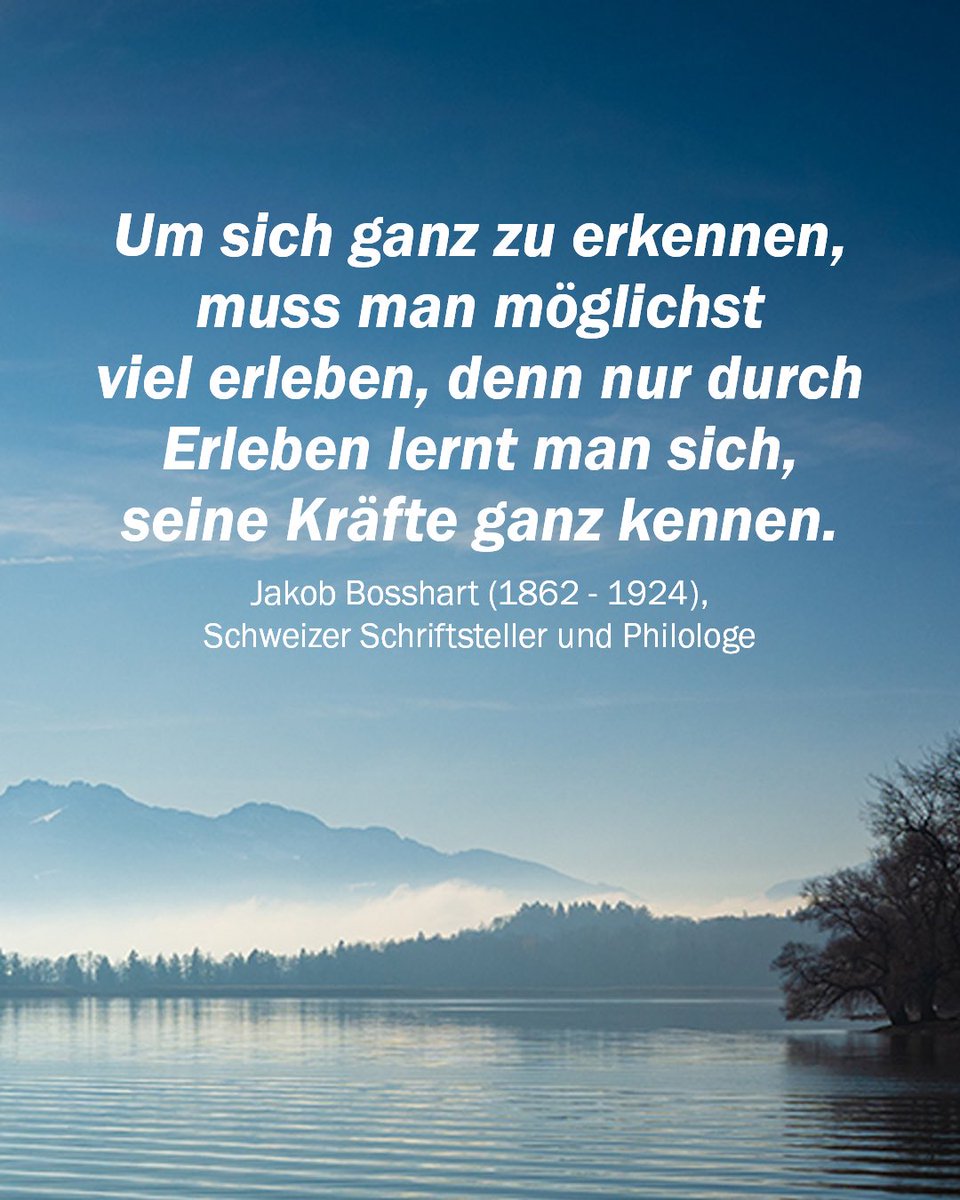 Jakob Bosshart hat einmal gesagt: Durch Erleben lernt man sich und seine Kräfte kennen. 

Was hast du dieses Jahr erlebt? Was möchtest du nächstes Jahr erleben?