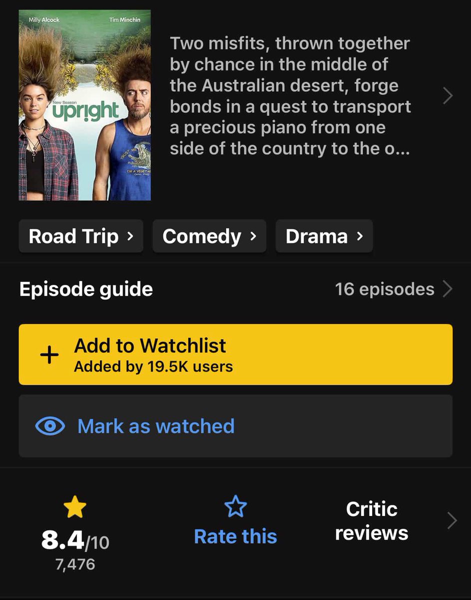 doaoxy's tweet image. تقييم المسلسل جدا عالي 8.4 ⭐️
وحلقاته قصيره وماتتجاوز ال30 دقيقة

موسمين كل موسم 8 حلقات.. لايفوتكم