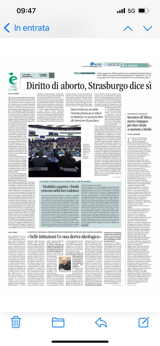 FranciCipolloni's tweet photo. Su Avvenire, oggi 
✨🩺🔬🧪👩‍🔬👩‍🍼🤰🌏🌅 https://t.co/4BYmYWTays