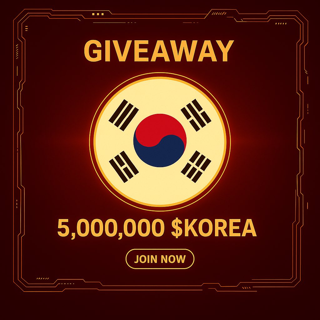 GIVEAWAY 5,000,000 - $KOREA from KOREA COIN each will receive 350 $USDT for 2000 fastest people ⏰ 

- Follow <a href="/KoreaXsol/">$KOREA</a> 
- RT + Like ❤️ 
- Comments $SOL address 

Giveaway ends 21st December ⏳