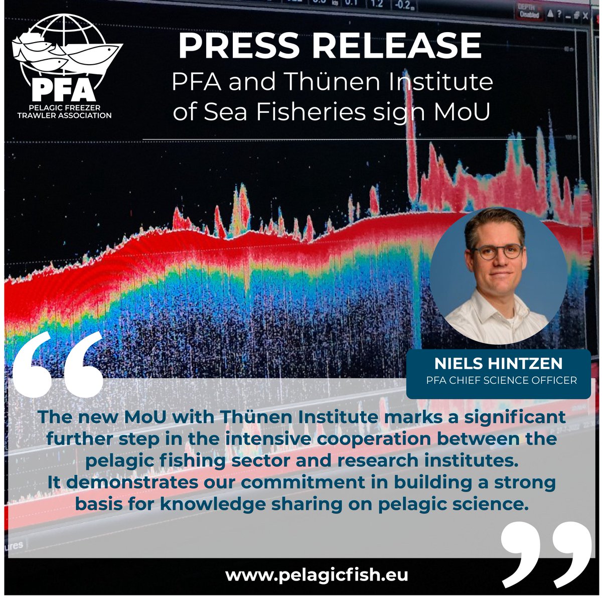 PFA_eu's tweet image. 📢 New collaboration announced! 

The PFA and Thünen Institute of Sea Fisheries signed their Memorandum of Understanding aimed at benefiting from their mutual interests in scientific pelagic fisheries research.

Read our press release here: bit.ly/3XXCGXf