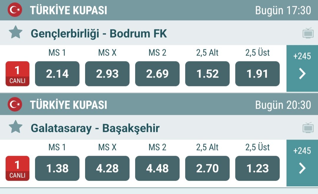 Hiç uzatmadan atıp gideyim :) Tekli ve ikili olarak denedim. Herkese hayırlı işler ve de bol şans şimdiden...

Bodrum 2/1 &amp; 1/0
Başak 4+/4+ &amp; +6 Gol ( ilk yarı 2-2 skor oranları da açılmış bu tamamen size kalmış )