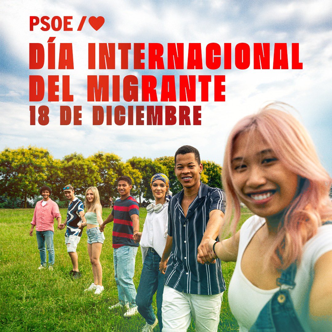 Con motivo del Día Internacional del Migrante, homenajeamos y expresamos nuestro más profundo apoyo a todas las personas migrantes que estudian, residen, trabajan y, en definitiva, comparten nuestro día a día en este país.

#DiaInternacionalDelMigrante