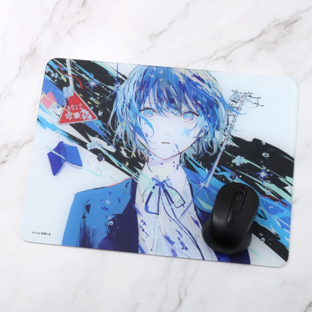 ◤ガラスマウスパッド◢| 静寂をまとう決意 illustrated by 萩森じあ