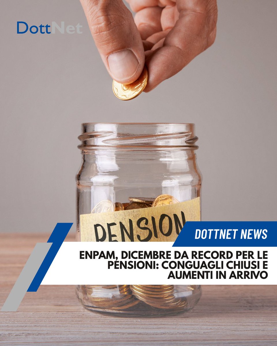 DottNet's tweet image. ‼️ENPAM, dicembre da record per le pensioni: conguagli chiusi e aumenti in arrivo‼️

Ultima mensilità dell’anno più ricca per i pensionati ENPAM: conguagli fiscali, ricalcoli e aumenti per migliaia di medici

hubs.li/Q03YrQXS0

#dottnet