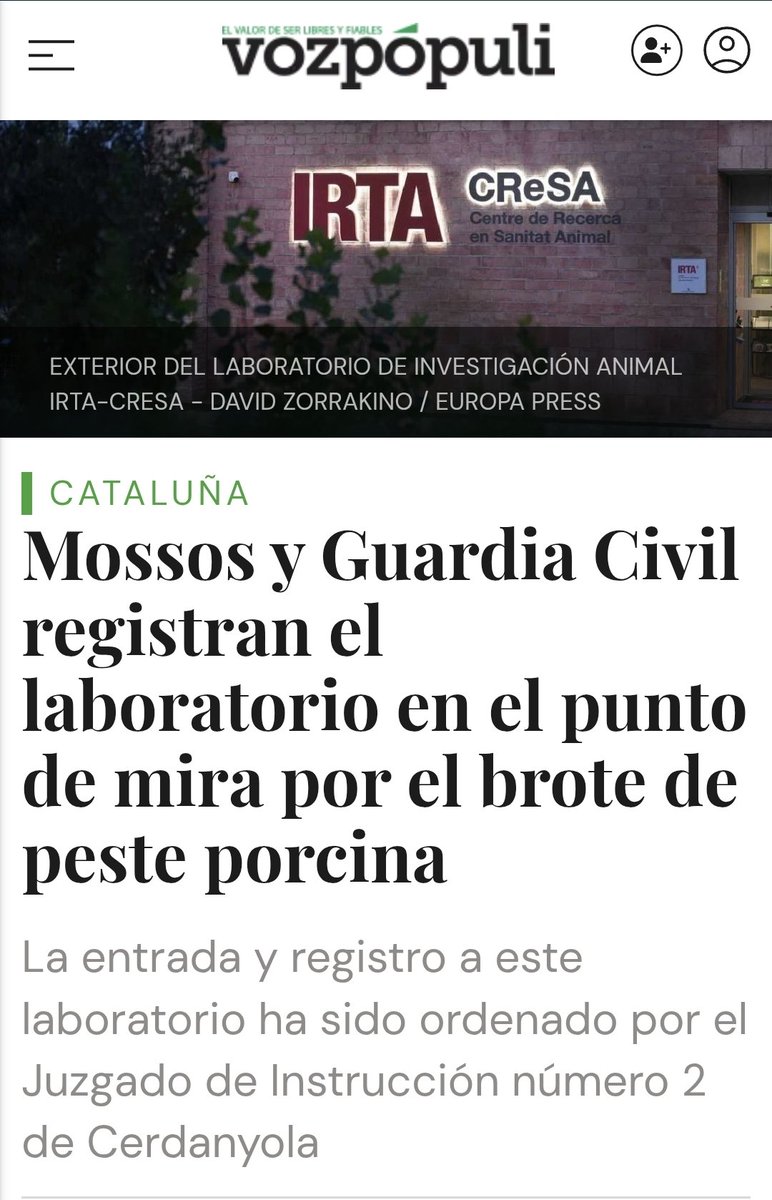 La empresa pública a la que Illa puso al frente de la investigación administrativa del foco de peste porcina, sospechosa de ser el origen del contagio.

Una vez más, Illa, el PSC, pone al lobo al cuidado de las gallinas para evitar que los ciudadanos conozcan la verdad.