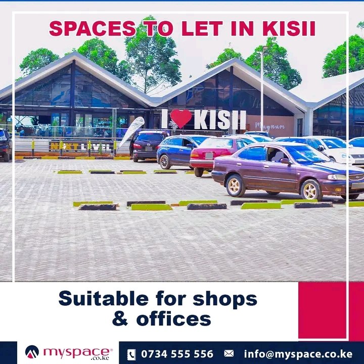 Myspace_Kenya's tweet image. We have prime spaces to let at Kisii Mall, perfect for retail shops, offices, and service-based businesses. Kisii Mall offers a high footfall location, modern facilities, and a convenient environment for your customers.
#kisii #shopstolet
