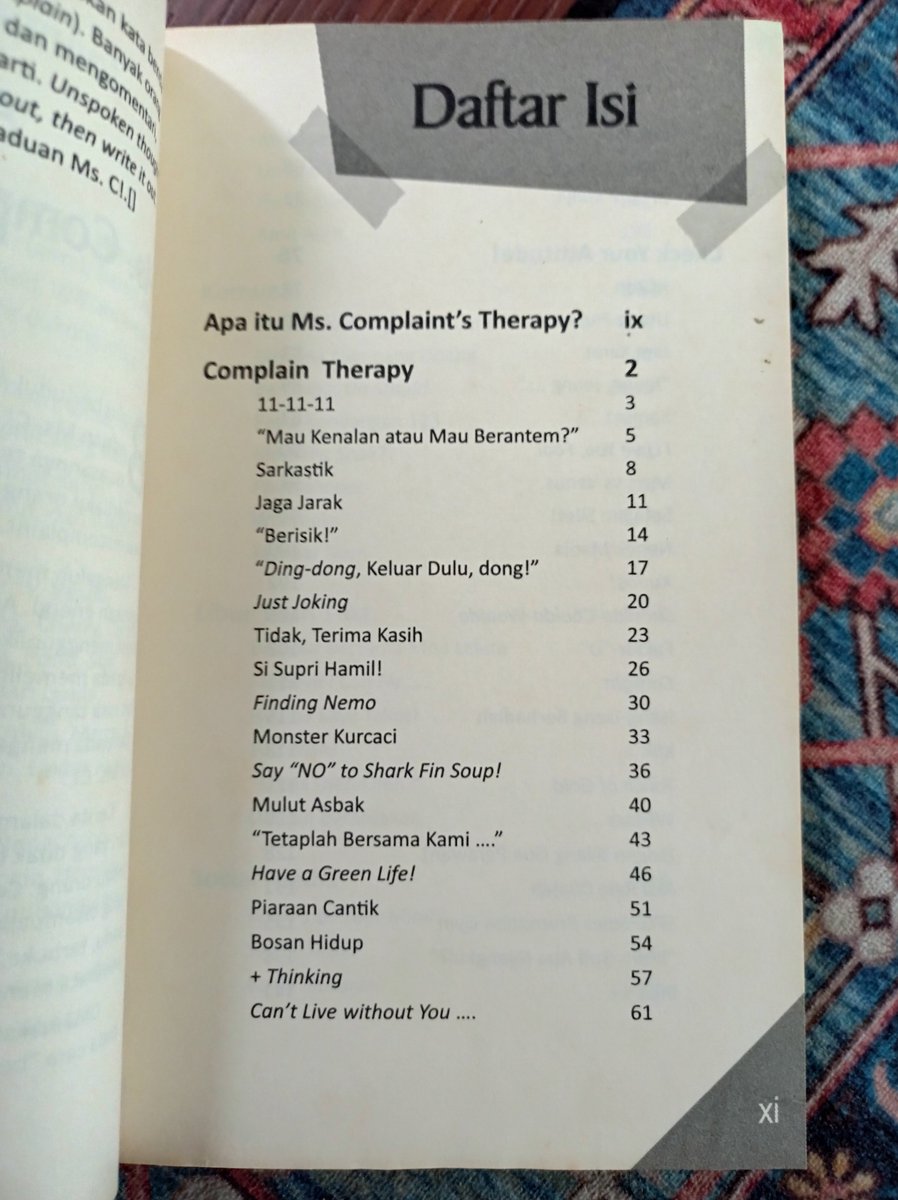 . Complaint's Therapy,

 oleh Ms. C!
Tahun 2011

253 halaman 

Harga 15.000
Minat ?
Cara Order silakan
✓DM or Klik link WA wa.link/77v7j8