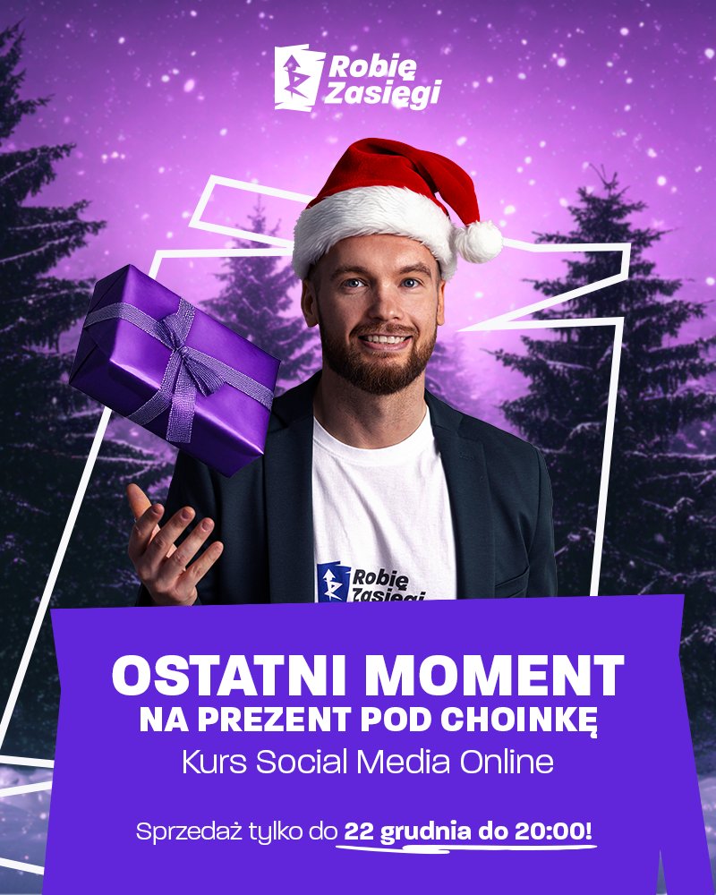 🎁 Ostatnia chwila na prezent, który ma realną wartość.
Zrób niespodziankę sobie lub komuś bliskiemu 🎄
Zapisy na kurs Social Media Online tylko do 22 grudnia, 20:00 - potem znikają.
Nie czekaj 👇
👉 michalbartnicki.pl/course-landing