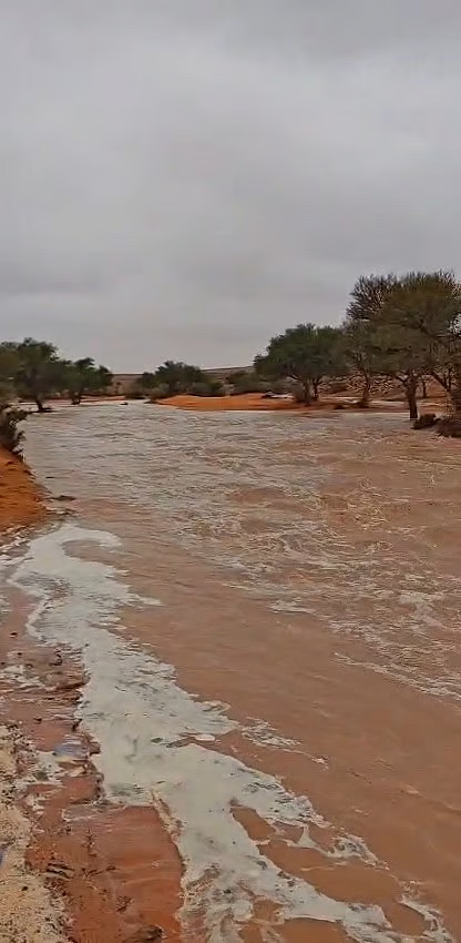جريان الأودية يحوّل حريملاء و الغاط و الزلفي إلى مقاصد لأهالي الرياض 