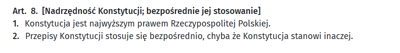 TSUE właśnie zakazał Polsce powoływania się na swoją Konstytucję ‼️

Wyrok ten znaczy tyle, że według TSUE w każdej sprawie to on ma ostateczny głos wobec Polski. W KAŻDEJ.

To jest jawne i bezpośrednie podważenie polskiej suwerenności. 

Najwyższym prawem w Polsce jest