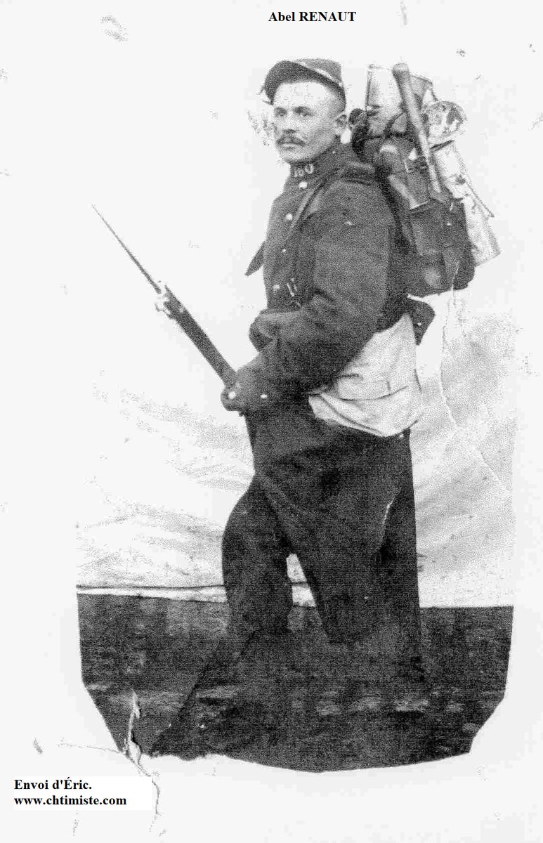 Le_Chtimiste's tweet photo. RENAUT Abel, né le 14.11.1886 à Robécourt (Vosges), matricule 304, classe 1906, recrutement Neufchâteau, tué à l'ennemi à St Eloi (Belgique) le 11.11.1914 (lieu d'inhumation inconnu). #Chtimiste #160eRI https://t.co/T4lKGFdth2