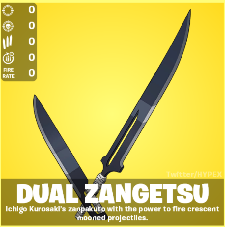 HYPEX's tweet image. BLEACH x FORTNITE MYTHICS