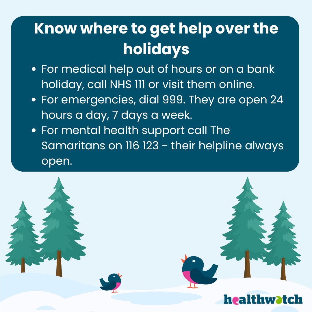 Know where to get help this festive period 👇