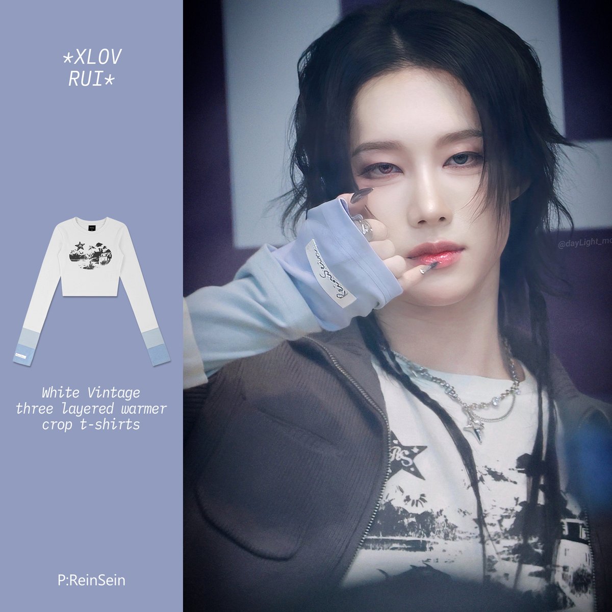 RNSN_official's tweet photo. *Product: White vintage three layered warmer crop t-shirts
*XLOV RUI wore Reinsein products beautifully. Thank you for the pretty picture.
▶https://t.co/DhrEO3lONF
▶https://t.co/r0NtUzLxGw
#ReinSein #XLOV #RUI #warmer #crop #t_shirts #KPOP #ootd
Sources : Twitter Rubi_1228 https://t.co/ZGwwSTjZzT