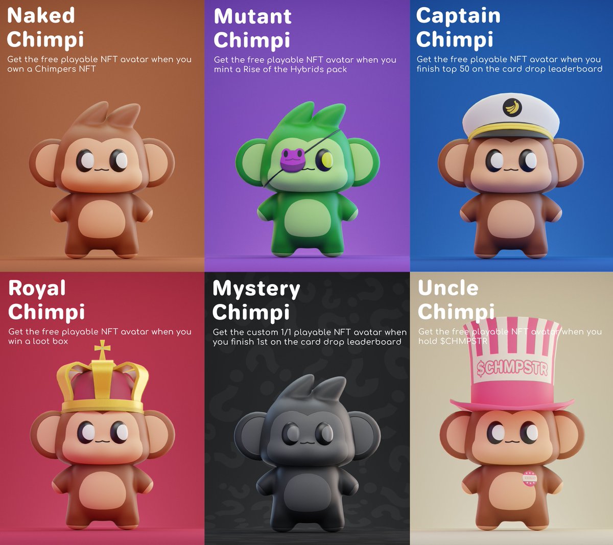 🚨 BREAKING: CHIMPI AVATARS AIRDROPPED FOR FREE 🚨

<a href="/ChimpersHQ/">Chimpers</a> has officially airdropped Chimpi avatars to wallets!

Your type of Chimpi depends on what you hold and what you’ve achieved! Next step? ➡️ Integration into <a href="/OthersideMeta/">Othersidemeta</a> 🫡

!CHIMP 🐒🔥