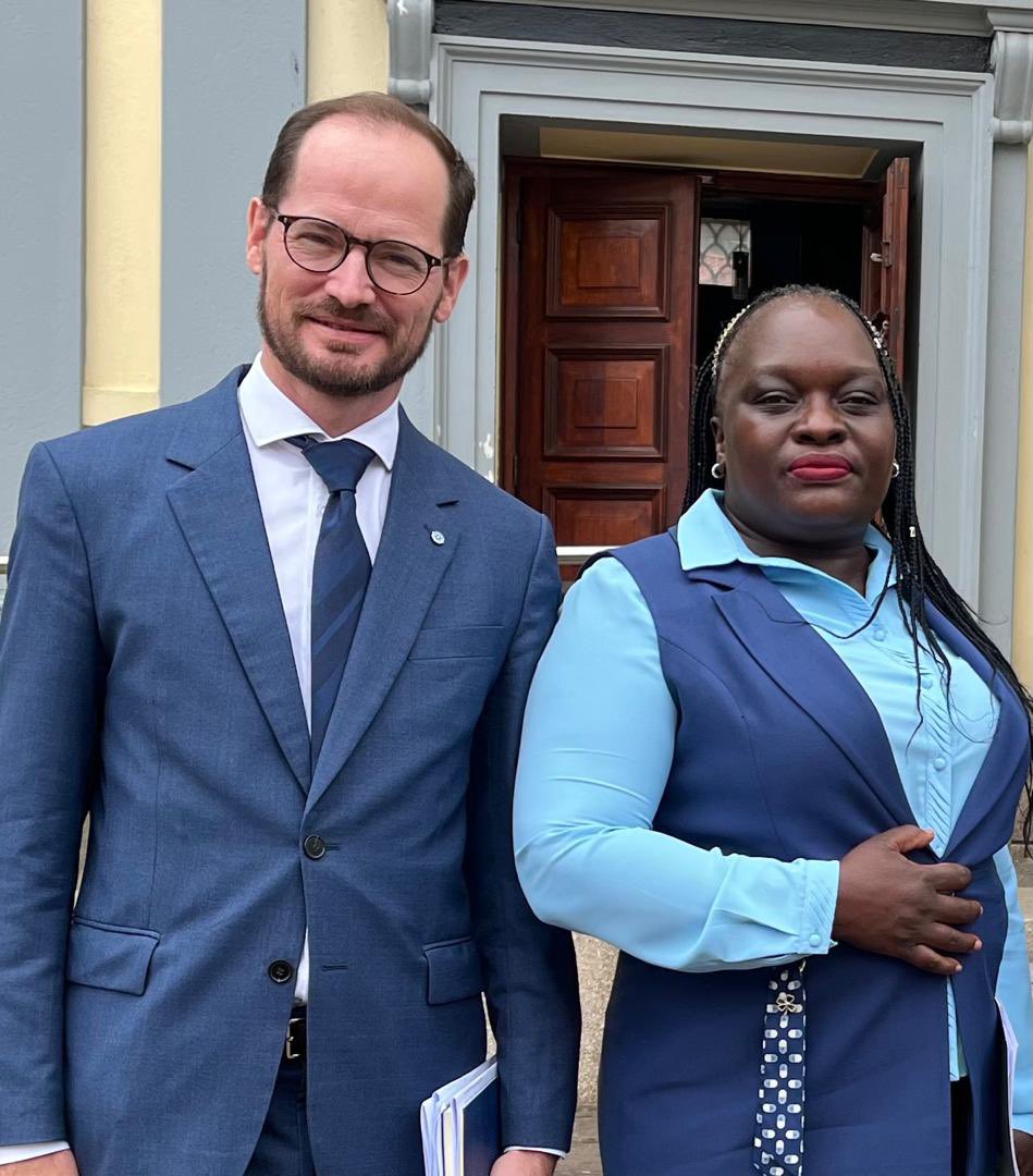 The French Ambassador to Zimbabwe, Paul-Bertrand Barets, and the Kenyan Ambassador to Zimbabwe, <a href="/GAngote/">Amb. Gertrude Angote</a> , made a joint visit to the <a href="/MoFA_ZW/">Ministry of Foreign Affairs and Int Trade</a> to present the objectives of the upcoming Africa-France Summit, « Africa Forward, » to be held on May 11 and 12 in Nairobi, Kenya.