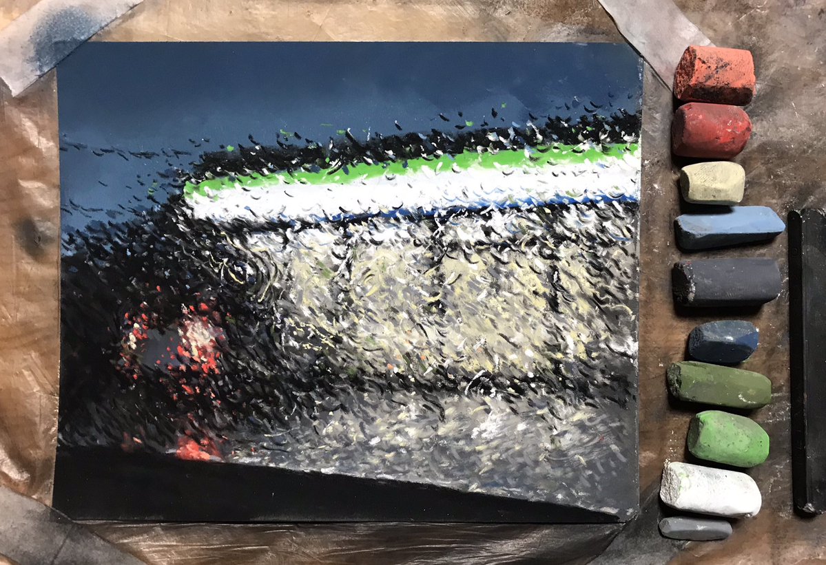 miya_pastel1's tweet image. パステルの質感
結構ザクザク描いてます。