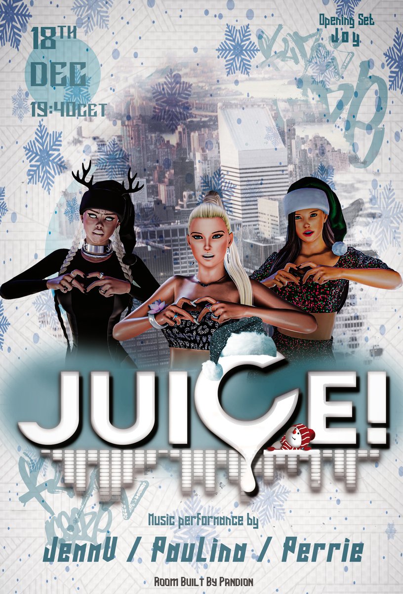 📢 A last hurrah in 2025! 🎇 

🎶 Jingle bells, Jingle bells, Jingle all the way! Oh, what fun it is to party on Thursday evenings in JuiCe! 🎉

Today, it will not only be juicy but also Christmassy 🎄 Enjoy an amazing live DJ lineup, energetic tunes, Christmas vibes, and a