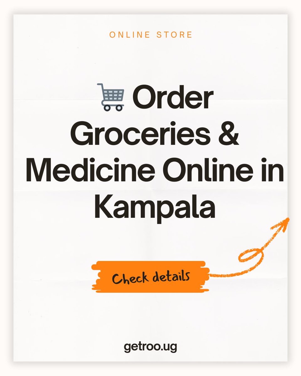 Getrooug's tweet photo. Order groceries and medicine online in Kampala 🛒
Fast delivery .Trusted vendors.
👉 https://t.co/N5B6UhHL7u 

#OnlineGroceriesUganda
#GroceryDeliveryKampala
#OrderGroceriesOnline
#UgandaBusiness
#KampalaLife
#PharmacyDeliveryUganda
#MedicineDelivery https://t.co/FDfW5FPFW8