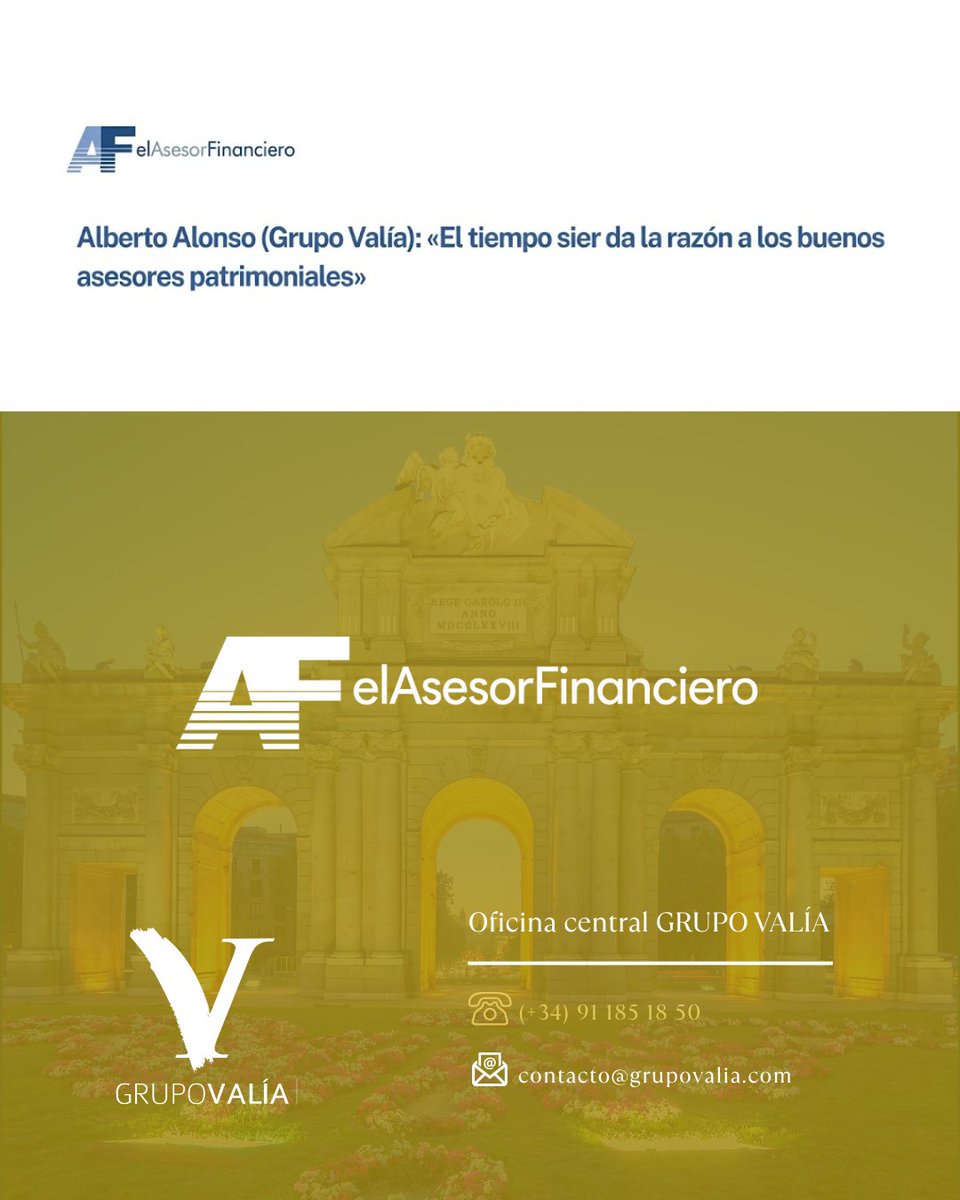 consultingvalia's tweet photo. El buen asesoramiento se construye con criterio, valores y compromiso constante.
En @ElAsesorFinanci , Alberto Alonso Regalado comparte la visión de Grupo Valía sobre un modelo patrimonial basado en servicio, especialización y largo plazo.

#GrupoValía #AsesoramientoPatrimonial https://t.co/5TZPqxMW7x
