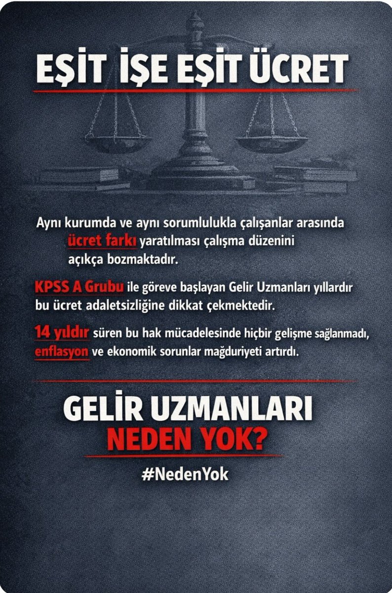 emirburcu32's tweet photo. Gelir Uzmanları olmadan vergi sistemi işlemez. Buna rağmen maaş düzenlemelerinde yok sayılmamız kabul edilemez. Hakkımız olanı talep ediyoruz. #NedenYok https://t.co/hRSCywu3rU