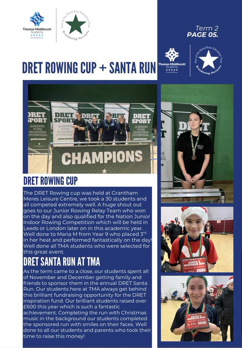 TMiddlecottPE's tweet image. TMA Term 2 Newsletter. Pages 5-8.