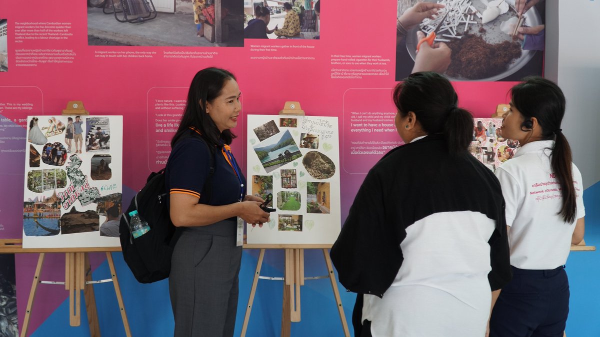 ILOAsiaPacific's tweet photo. Do dreams have borders?
From creativity to rights-based action, new ways of understanding migration are emerging. On #IMD2025, a forum in 🇹🇭Bangkok explores the forces shaping migration today, with space given to #WomenMigrants’ journeys, supported by #PROTECTProject. https://t.co/ugItTv1yvm