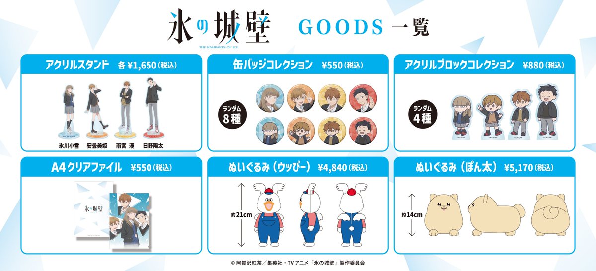 🔷🧊🤍……❄️……🤍🧊🔷 TVアニメ #氷の城壁 明日から開催される